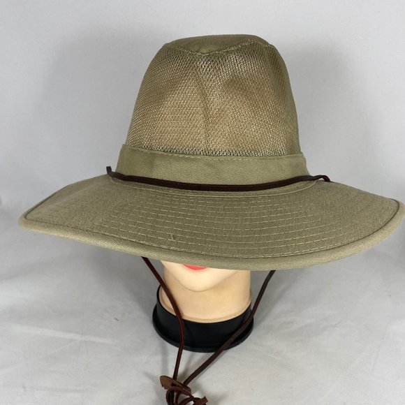 Dorfman Pacific Safari Mesh Sidewall Wide Brim Hat - Picture 3 of 10